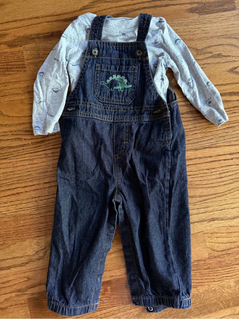 Dinosaur Overall Set 12 months